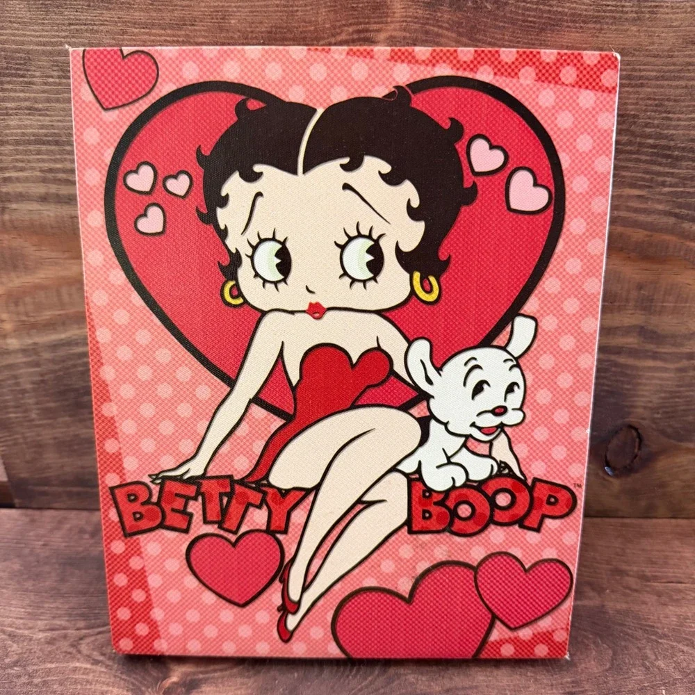 Betty Boop Vandor Heart Polka Dot Canvas Wall Art Decor Pudgy Dog 2008